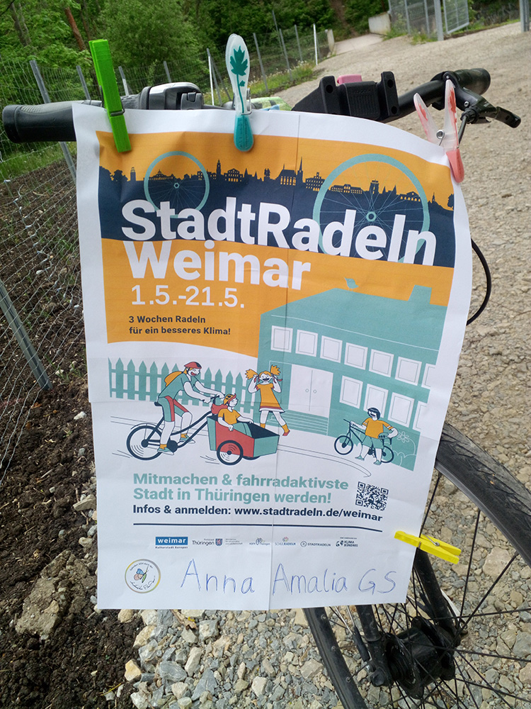 Schulradeln 2024: Aushang Plakat Stadtradeln