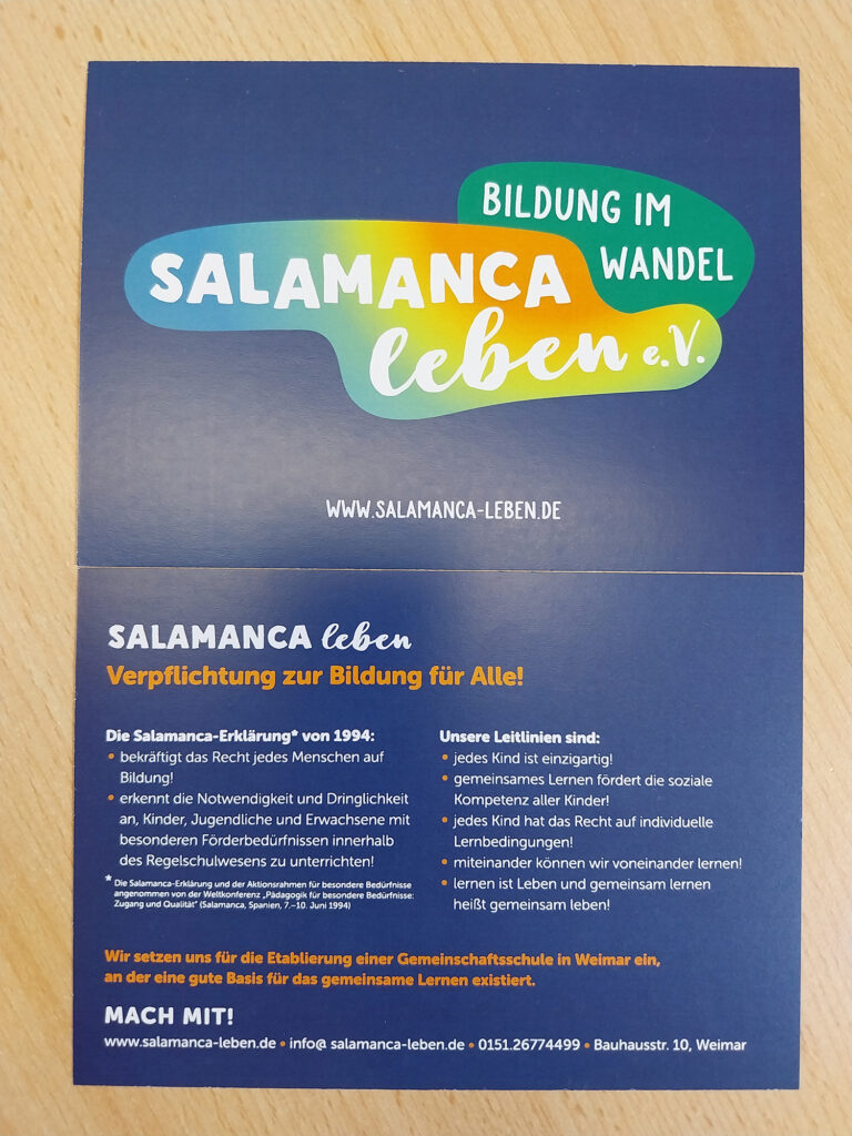 flyer Salamanca Leben: Bildung im Wandel. www.salamanca-leben.de